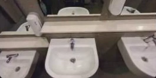 Sink before cleaning, taken by the robot's camera